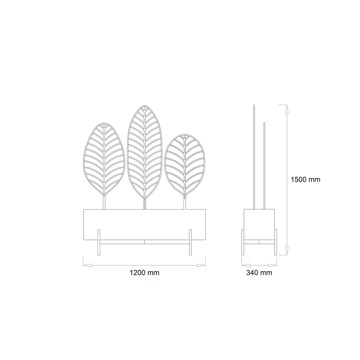 Large Leaf Nest Planter